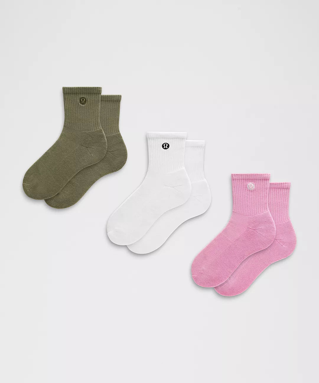 Unisex Color Quarter Socks 3 Pack